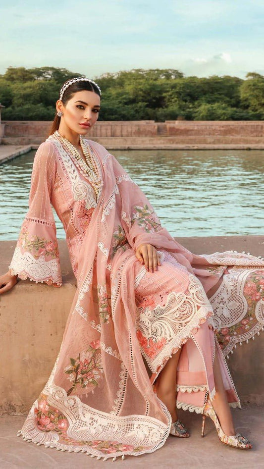 CSN-3PC LINEN EMBROIDERED UNSTITCHED