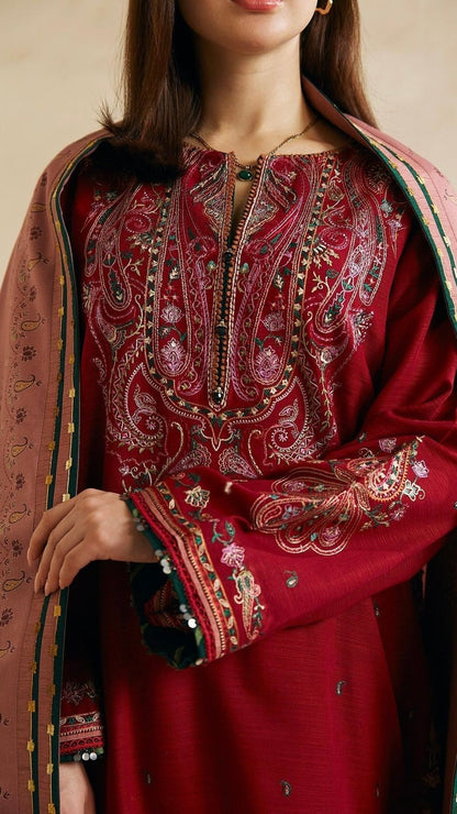 CCN-3PC FULL HEAVY EMBROIDERED OUTFIT