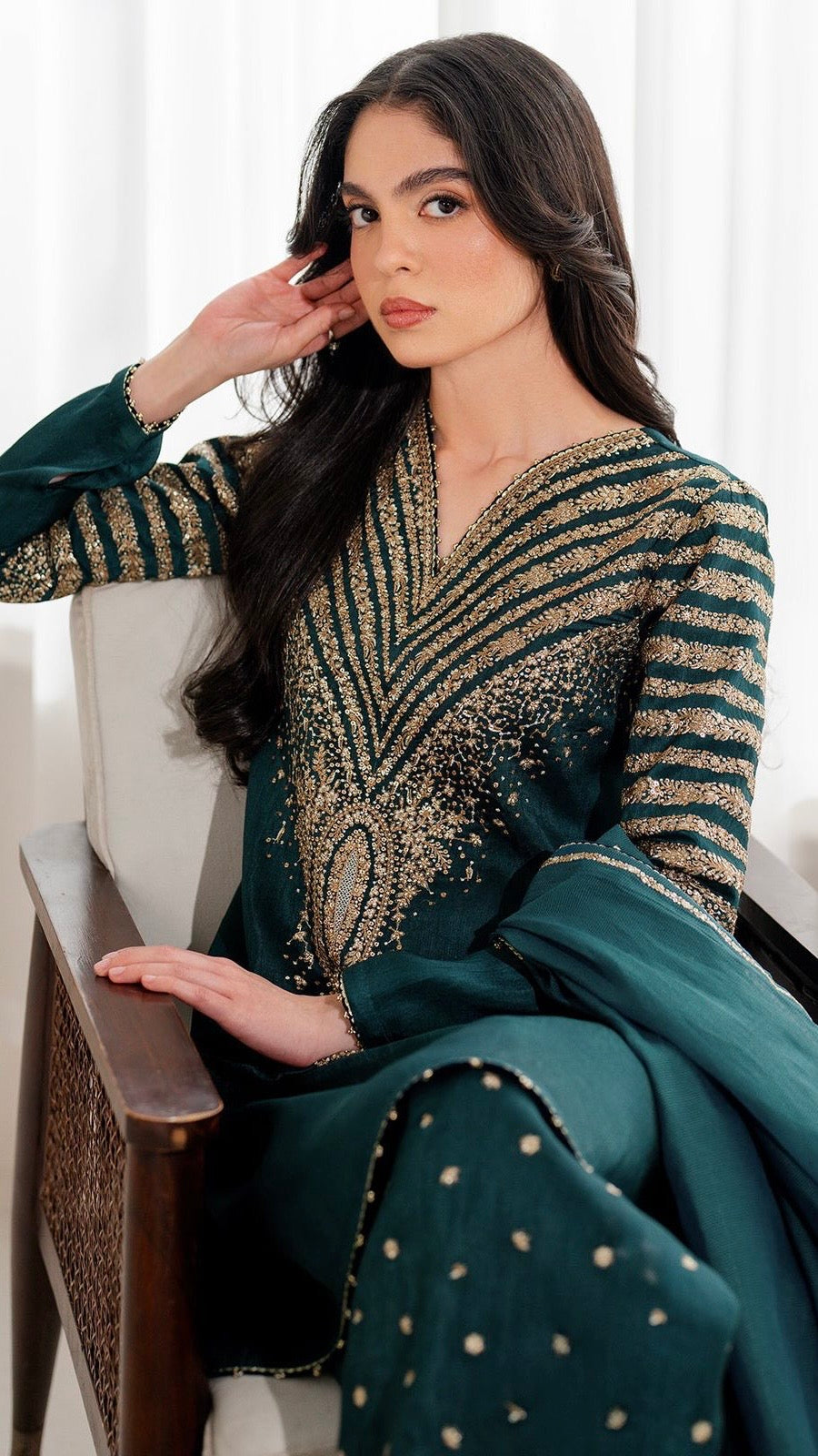 JZ-3PC UNSTITCHED HEAVY EMBROIDERED OUTFIT (EID SPECIAL)