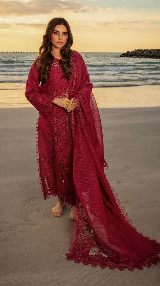 RRS-3PC LAWN UNSTITCHED CHICKEN KARI OUTFIT (EID SPECIAL)