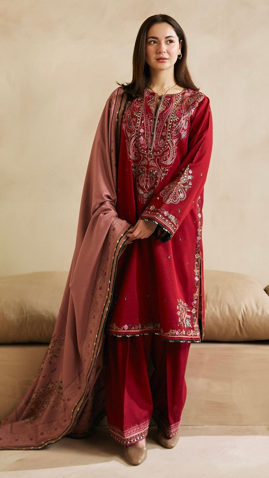 CCN-3PC FULL HEAVY EMBROIDERED OUTFIT