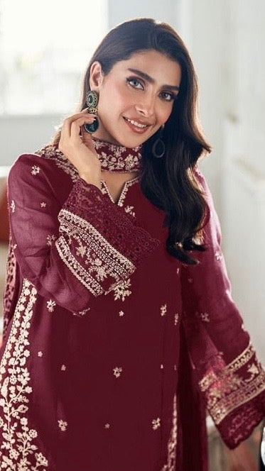 AZR-3PC LAWN EMROIDERED UNSTIT (EID SPECIAL)
