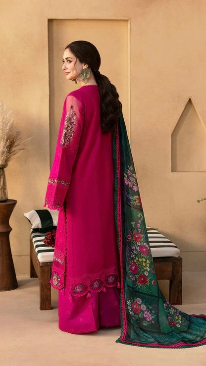 SRN-3Pc UNSTITCH CHIKEN KARI EMBROIDERED (EID SPECIAL)