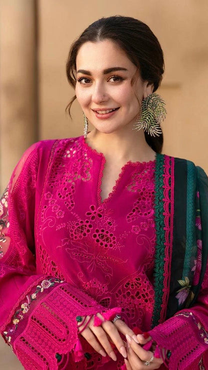 SRN-3Pc UNSTITCH CHIKEN KARI EMBROIDERED (EID SPECIAL)
