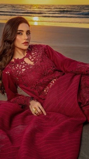 RRS-3PC LAWN UNSTITCHED CHICKEN KARI OUTFIT (EID SPECIAL)