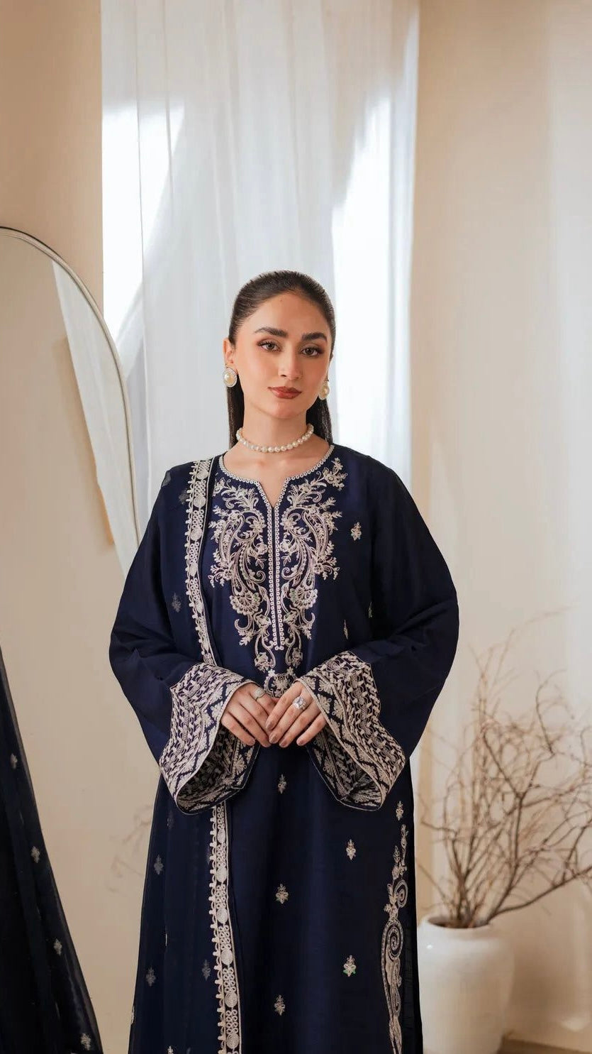 MSQ-3PC UNSTITCHED FULLY EMBROIDERED