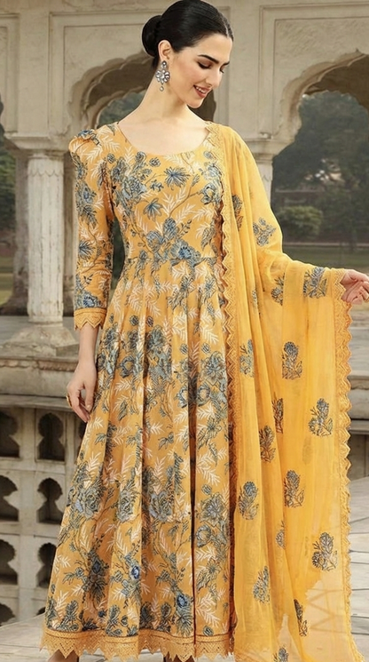 BRZ-3PC UNSTITCHED PREMIUM EMBROIDERED OUTFIT