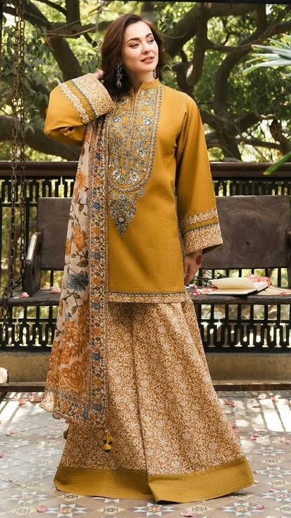 SPH-3PC UNSTITCHED UNIQUE OUTFIT