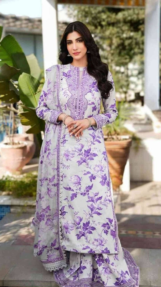 ANN-3PC LINEN EMBROIDERED UNSTITCHED