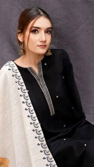 ASN-3PC DHANAK EMBROIDERY UNSTITCHED