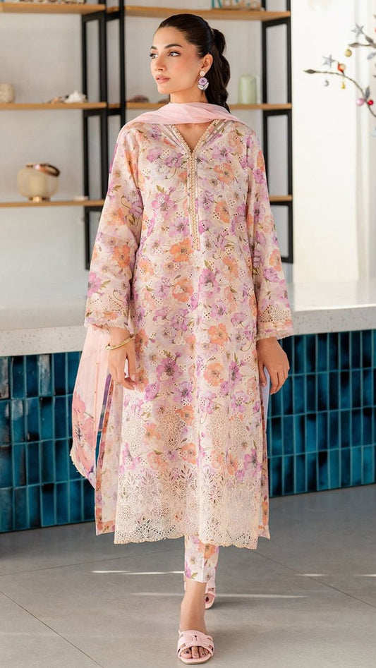 BON-3PC LINEN EMBROIDERED  UNSTITCHED