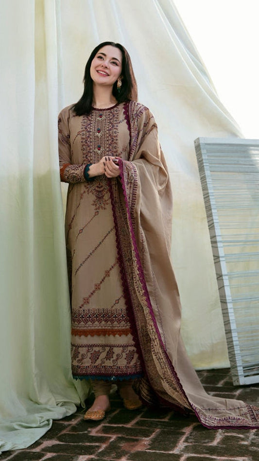 CON-3PC DHANAK EMBROIDERED UNSTITCHED