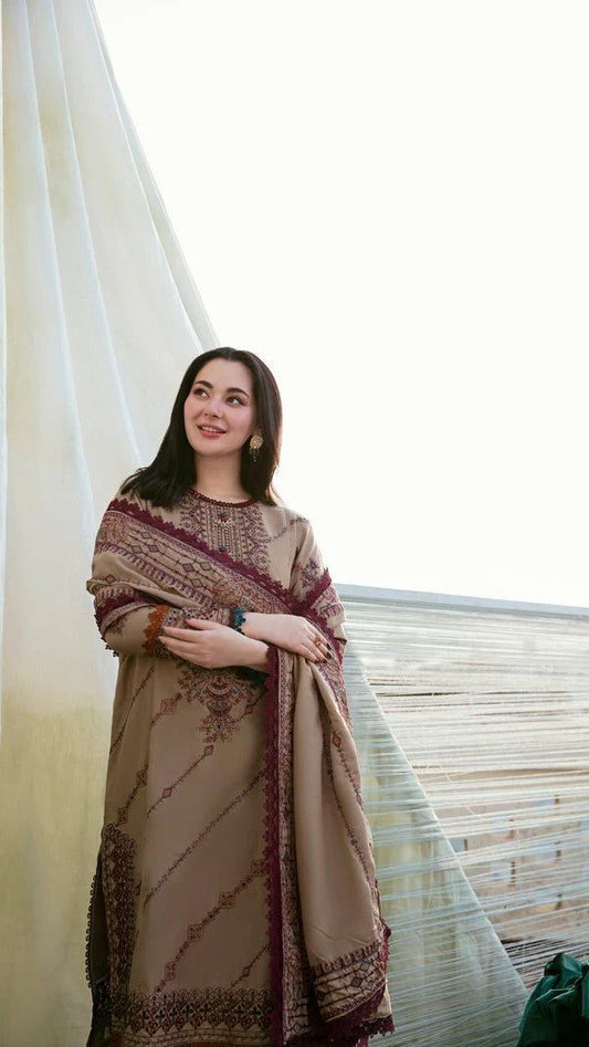 CON-3PC DHANAK EMBROIDERED UNSTITCHED