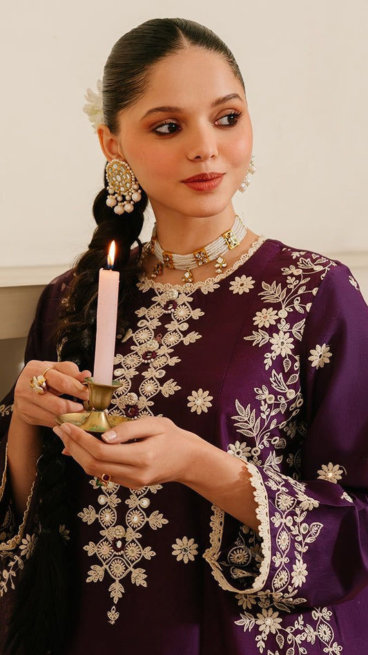 CRN-3PC DHANAK  EMBROIDERED UNSTITCHED