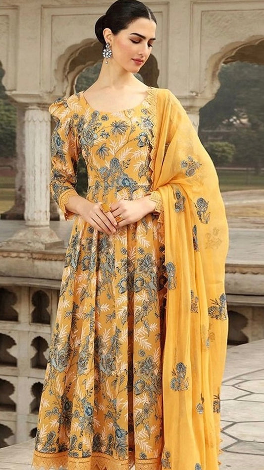 BRZ-3PC UNSTITCHED PREMIUM EMBROIDERED OUTFIT