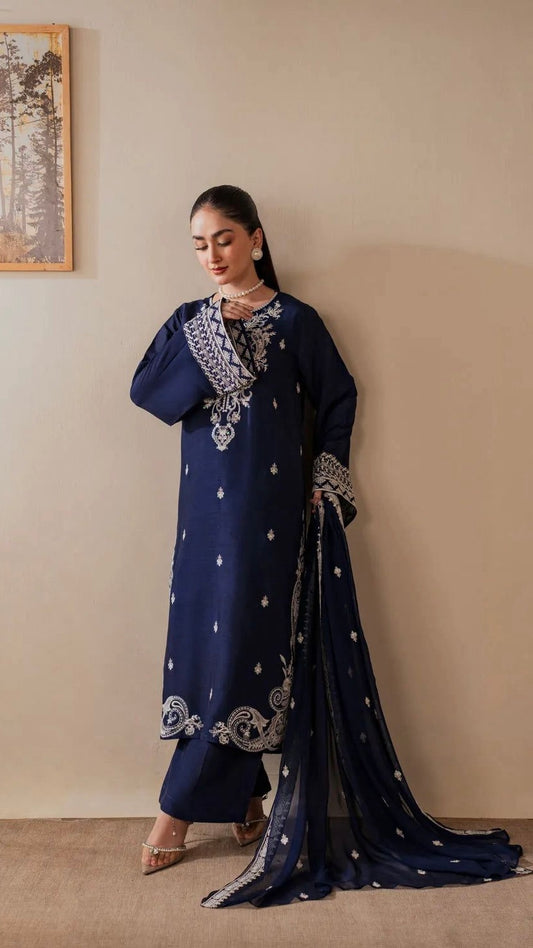 MSQ-3PC UNSTITCHED FULLY EMBROIDERED