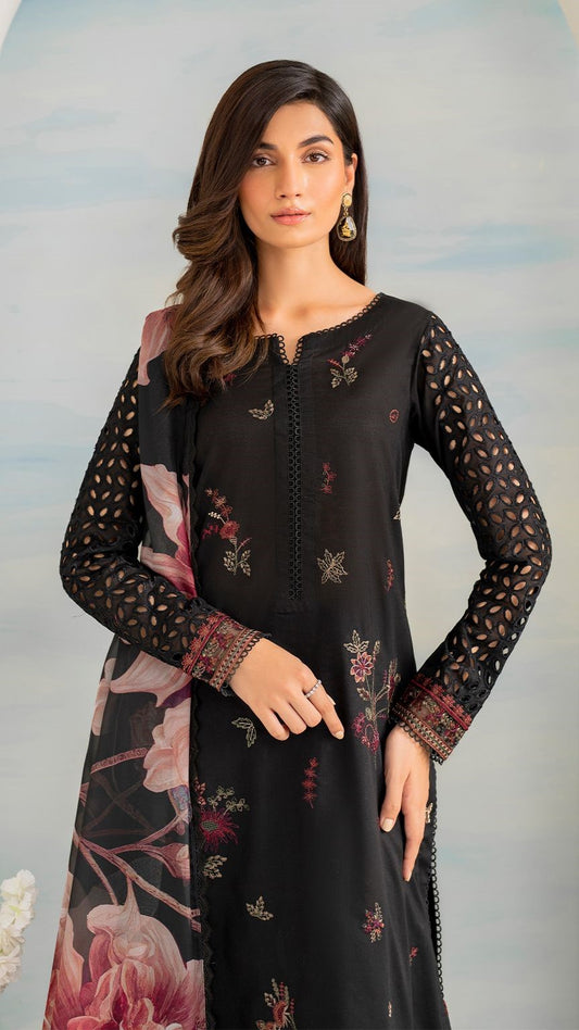 LMN-3PC DHANAK EMBROIDERED UNSTITCHED