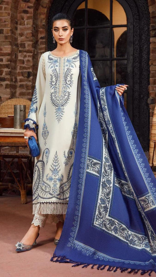 MB-3PC DHANAK HEAVY EMBROIDERED